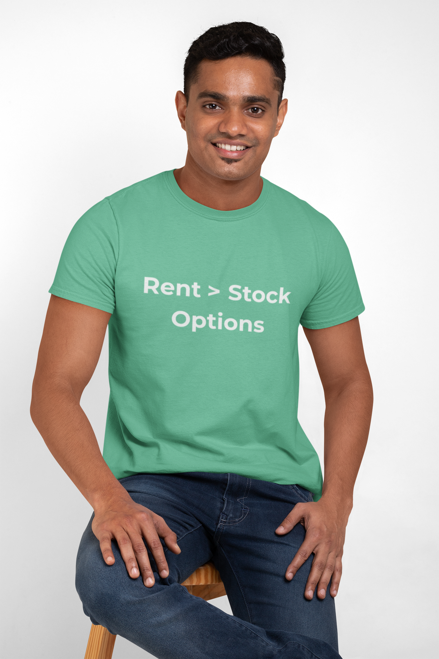 Rent > Stock Option T-Shirt – Bold Minimal Statement Tee