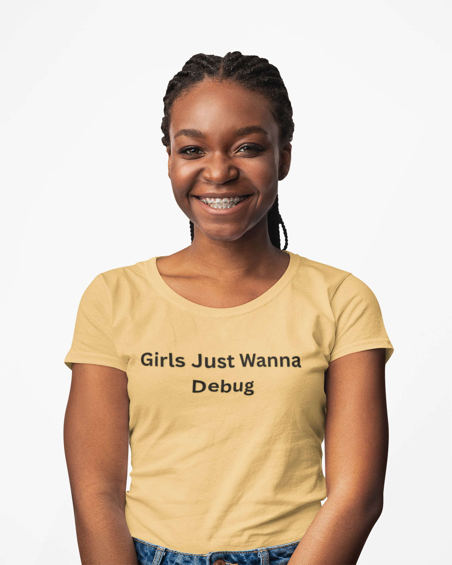 Because breaking bugs is better than breaking hearts. This tee celebrates the women who code, create, and conquer one error at a time. Bold, clever, and unapologetically brilliant.