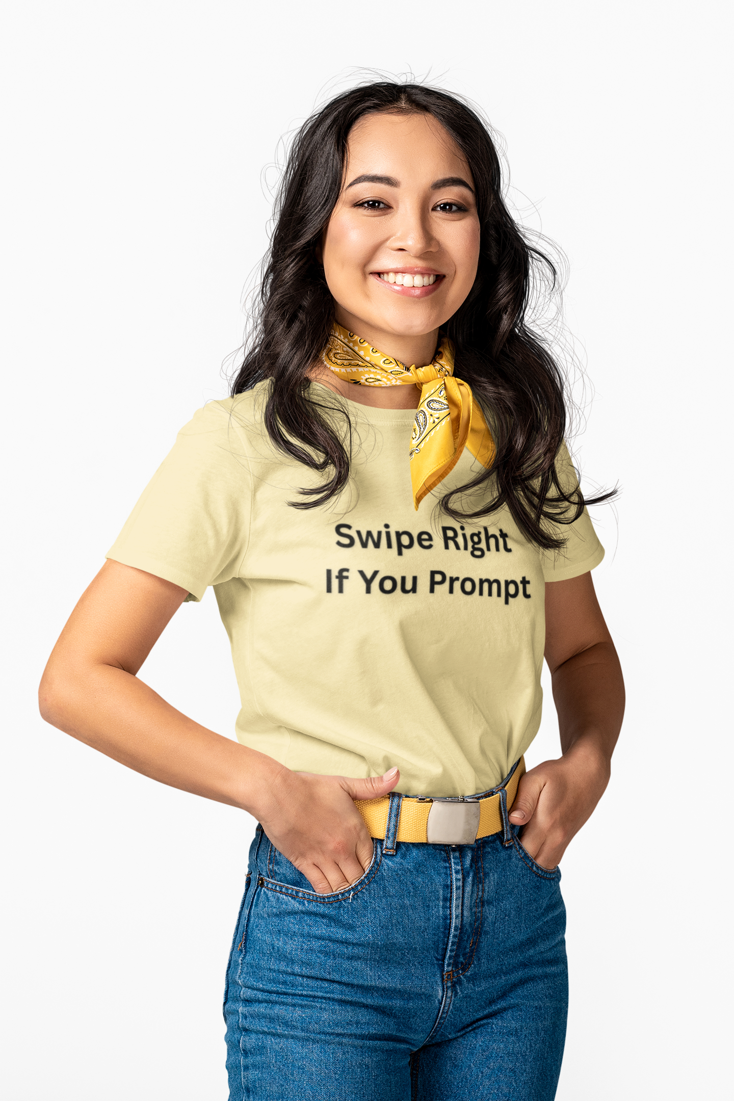 Swipe Right If You Prompt Tee - Because the best connections start with the right prompt.