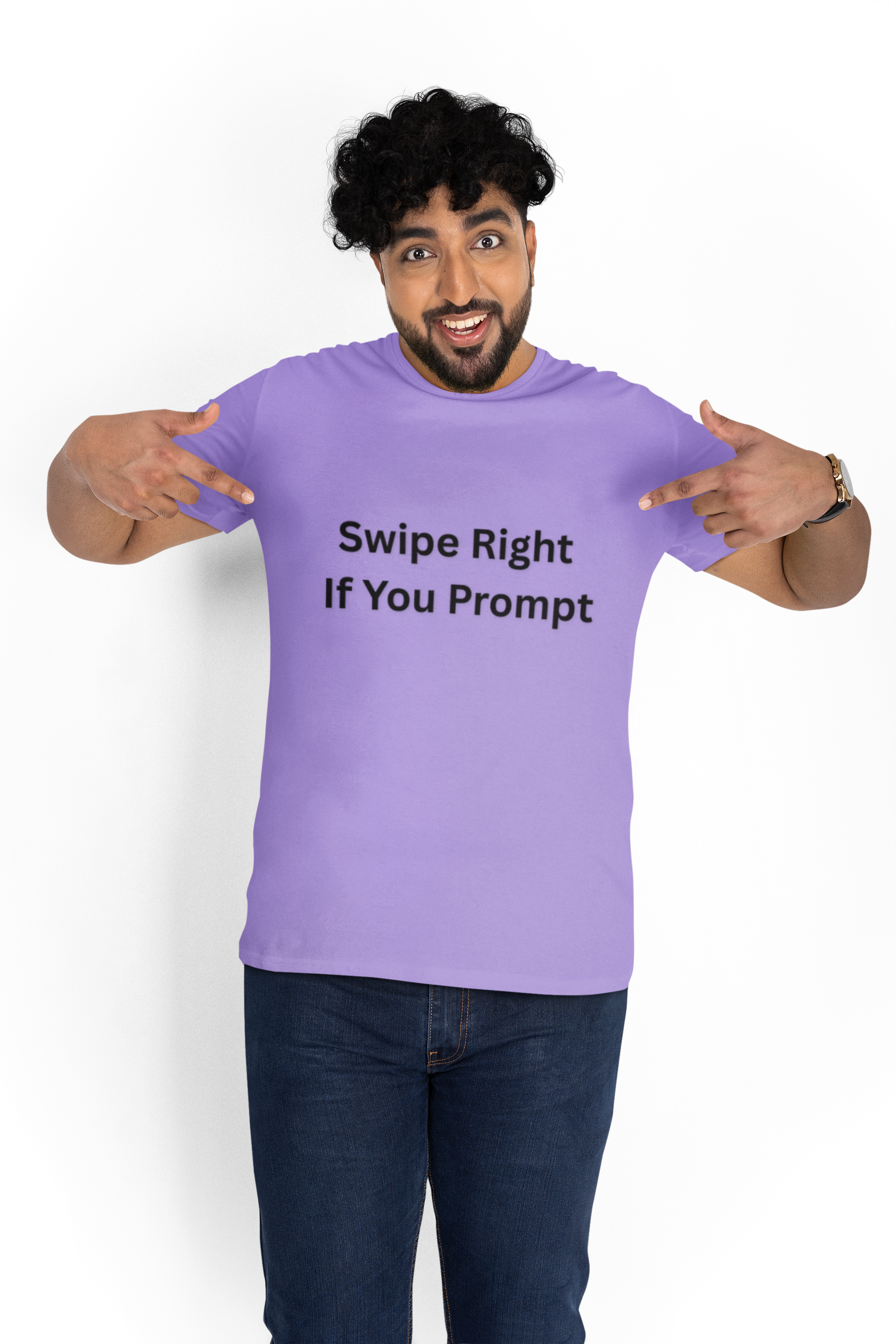 Swipe Right If You Prompt Tee - Because the best connections start with the right prompt.